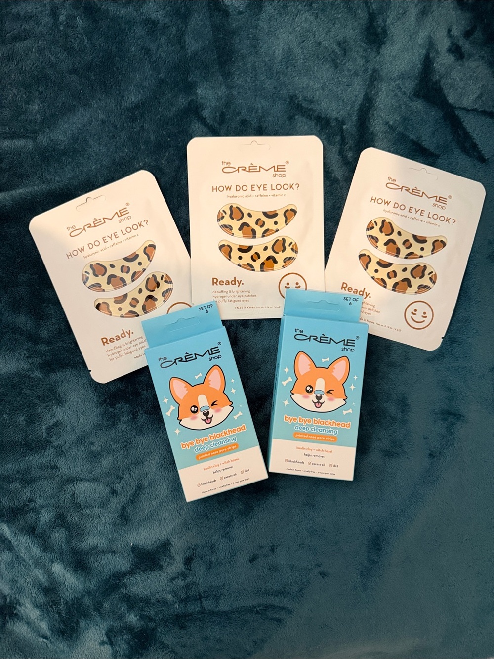 The Crème Shop Corgi Eye & Nose Care Set – Blue